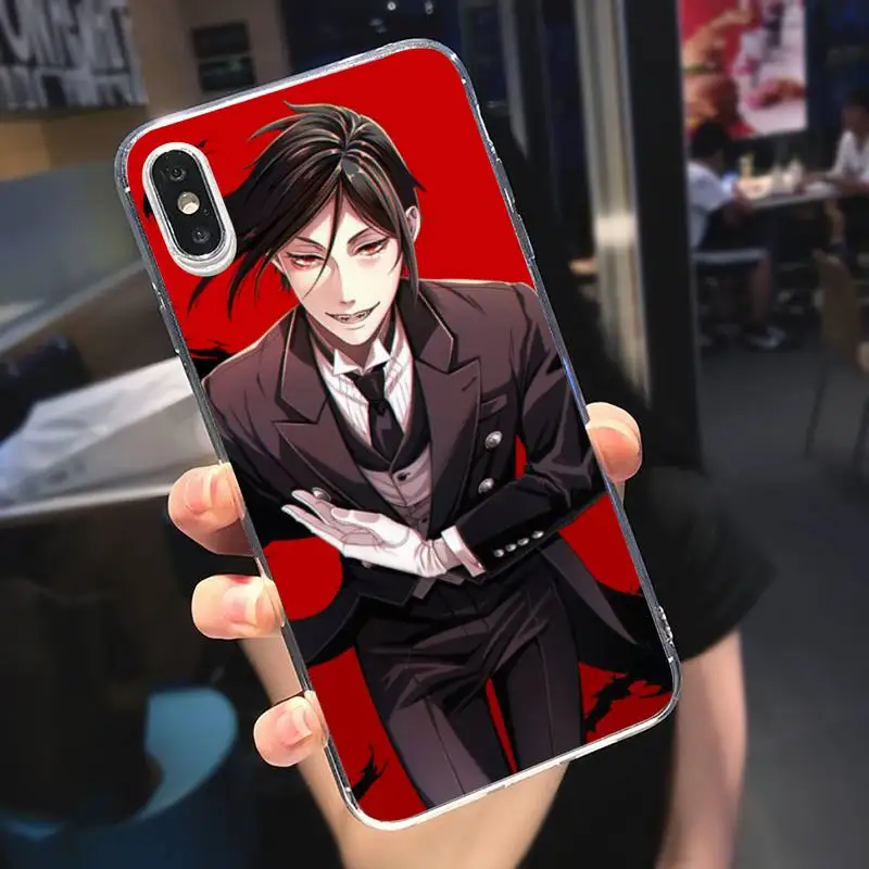 

Hot Black Butler Anime Phone Cases Transparent soft For iphone 5 5s 5c se 6 6s 7 8 11 12 plus mini x xs xr pro max