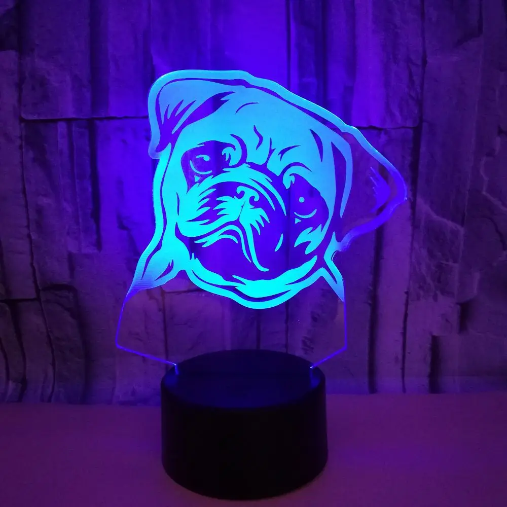 Корейская настольная лампа Shapi собака пульт дистанционного управления 3d ночник