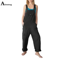 plus size 5xl women linen overalls sleeveless casual strappy jumpsuits high cut ladies wide leg playsuits stand pocket bodysuits