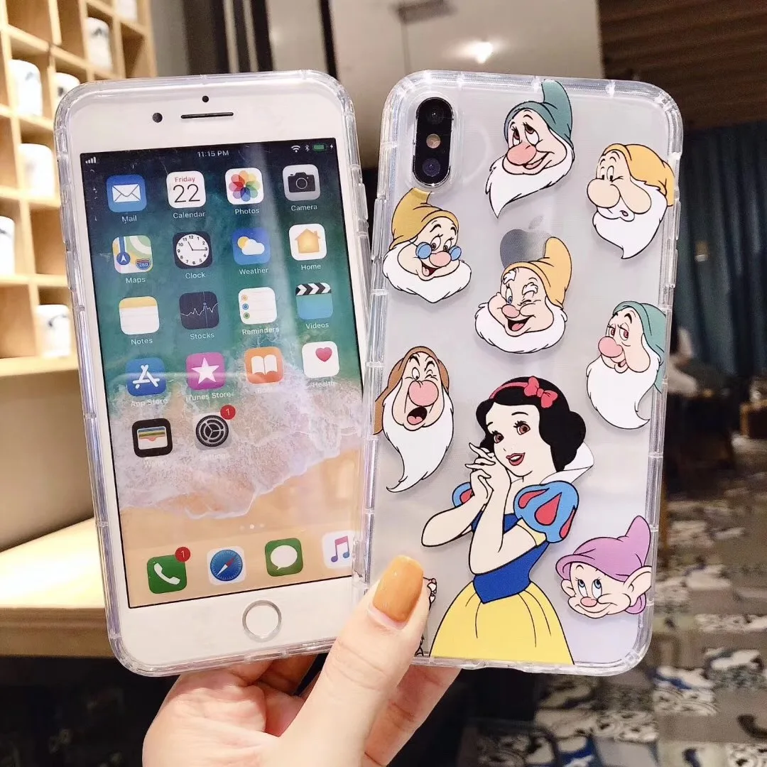 Милый комплект принцессы Белоснежки Золушки гнома для iPhone 11 11pro max XR XS MAX 8 7Plus 6 6splus X