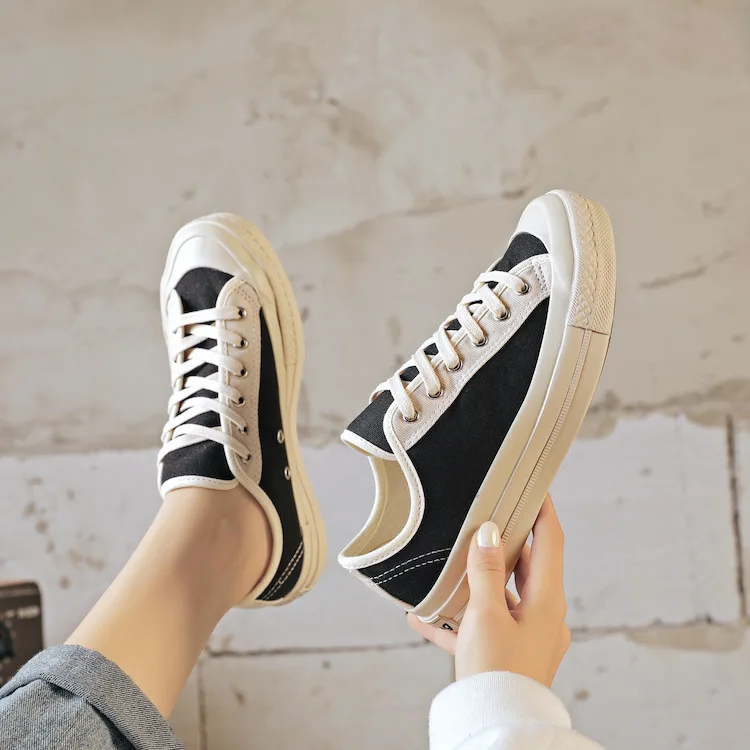 

Autumn white thick-soled canvas shoes women's shoes 2021 new hot spring and autumn sneakers white shoes