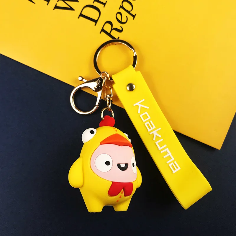 

2020 Cartoon Demon Transformed Into Shark Keychains Accessories Cute Mouse Silicone Key Chain Bag Car Doll Pendant Key Rings