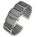 Сетчатый Браслет из нержавеющей стали 316L, металлический браслет для наручных часов forTiansuo Omega, 20 мм 22 мм