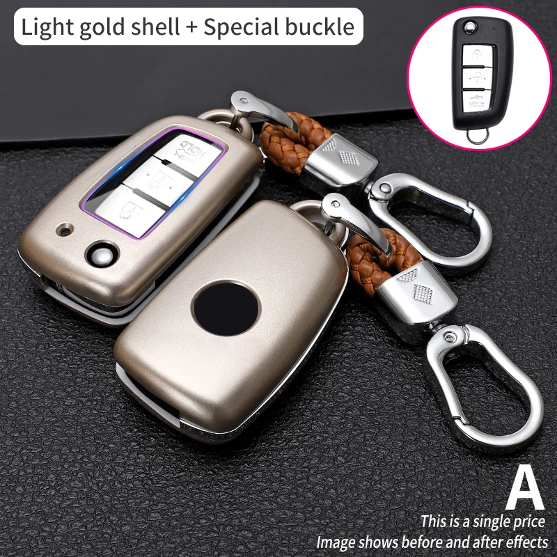 

Carbon Fiber Car Smart Key Cover Case Fob For Nissan Qashqai Lannia New Tiida Kicks Sylphy Folding Key Car Protect Shell