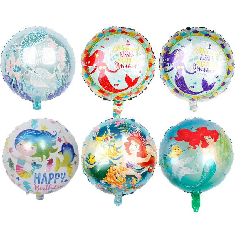

18 inch mermaid balloon cartoon toy floating air balloon ocean mermaid birthday party decoration aluminum foil balloon