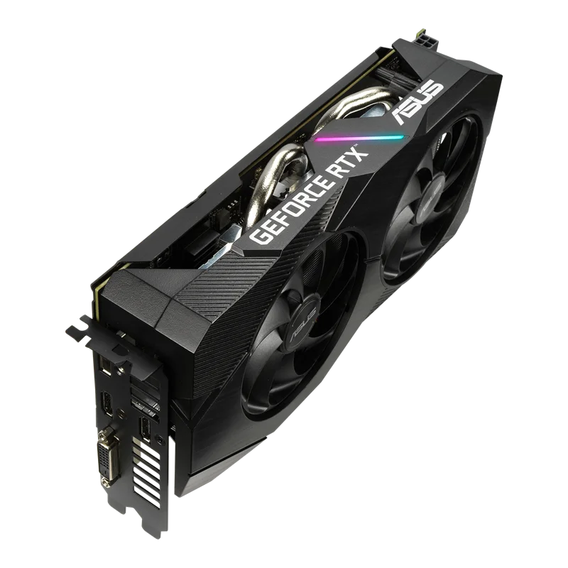 Видеокарта ASUS Dual GeForce RTX 2060 OC Edition EVO 6 ГБ GDDR6 VR Ready HDMI-совместимый DisplayPort DVI