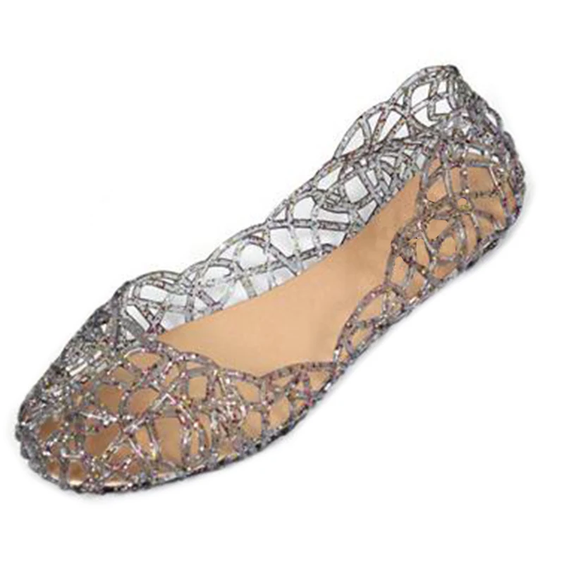 2021 пластиковые туфли в повседневном стиле с вырезами Женские сандалии женская