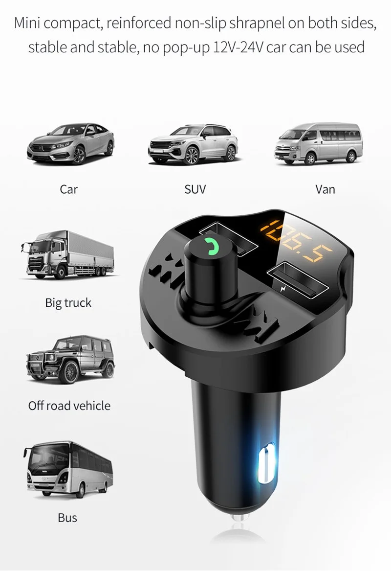 Bluetooth 5,0 автомобильное зарядное устройство MP3 быстрое автомобильное зарядное устройство 3.1A Dual USB для Alfa Romeo 159 147 156 5 Giulietta Mito GT 166 Brera Gtv 164