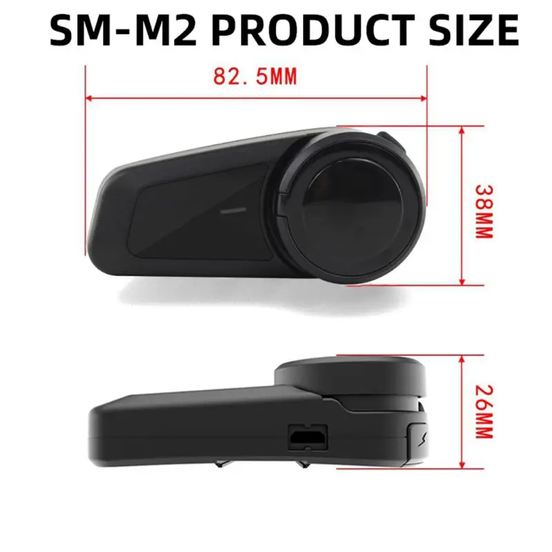 

1000m Motorcycle Bluetooth Helmet Headset Intercom Full Duplex Wireless Motor Headset