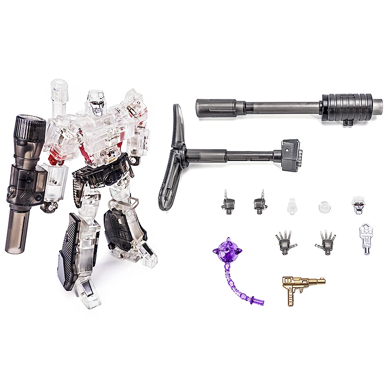 Трансформация NA Megatrons Laowei G1 Pocket War Металл Золотая Лагуна золотой кристалл прозрачная модель детские куклы игрушечные фигурки - Цвет: Синий
