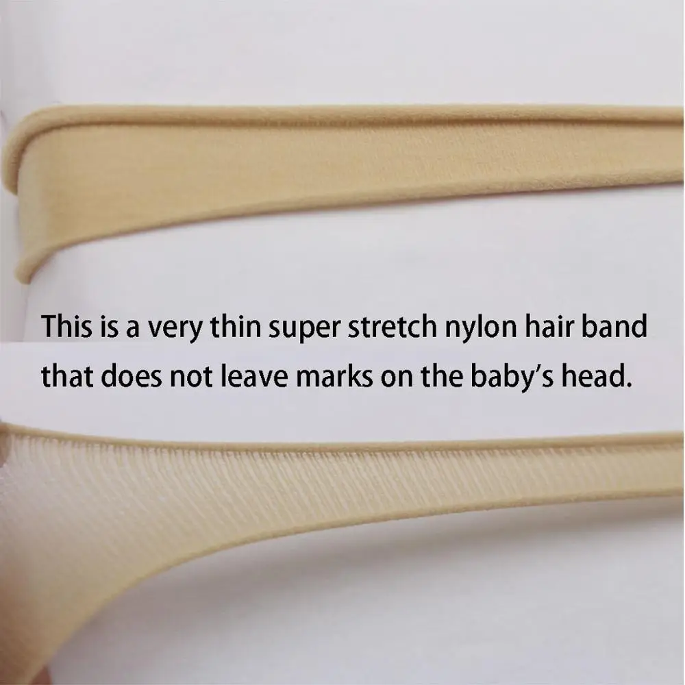 

60 Pack Soft Stretchy DIY Nylon Headbands Hair Bands Bows DIY Accessory for Newborn Baby Girls with Box