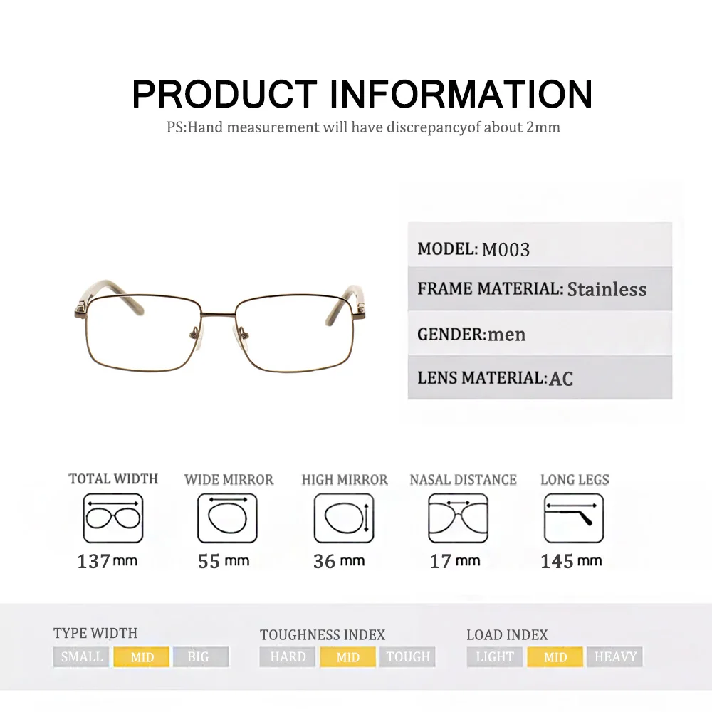Мужские металлические оправы для очков от близорукости|Мужские очки кадры| |