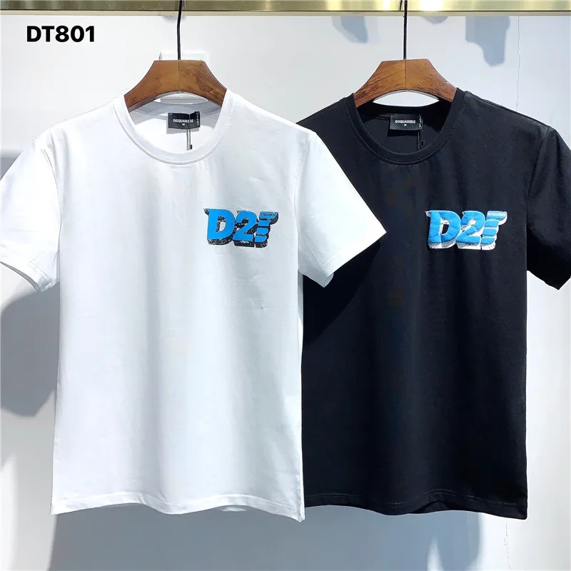 

Dsquared2 брендовая футболка с буквенным принтом D2 Мужские Женские футболки топы Dsq2 футболки с коротким рукавом Одежда