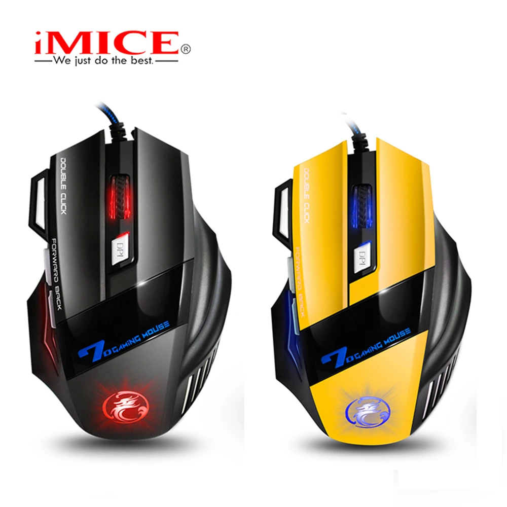Imice X7 эргономичная Проводная игровая клавиатура Мышь 7 Кнопка точек на дюйм