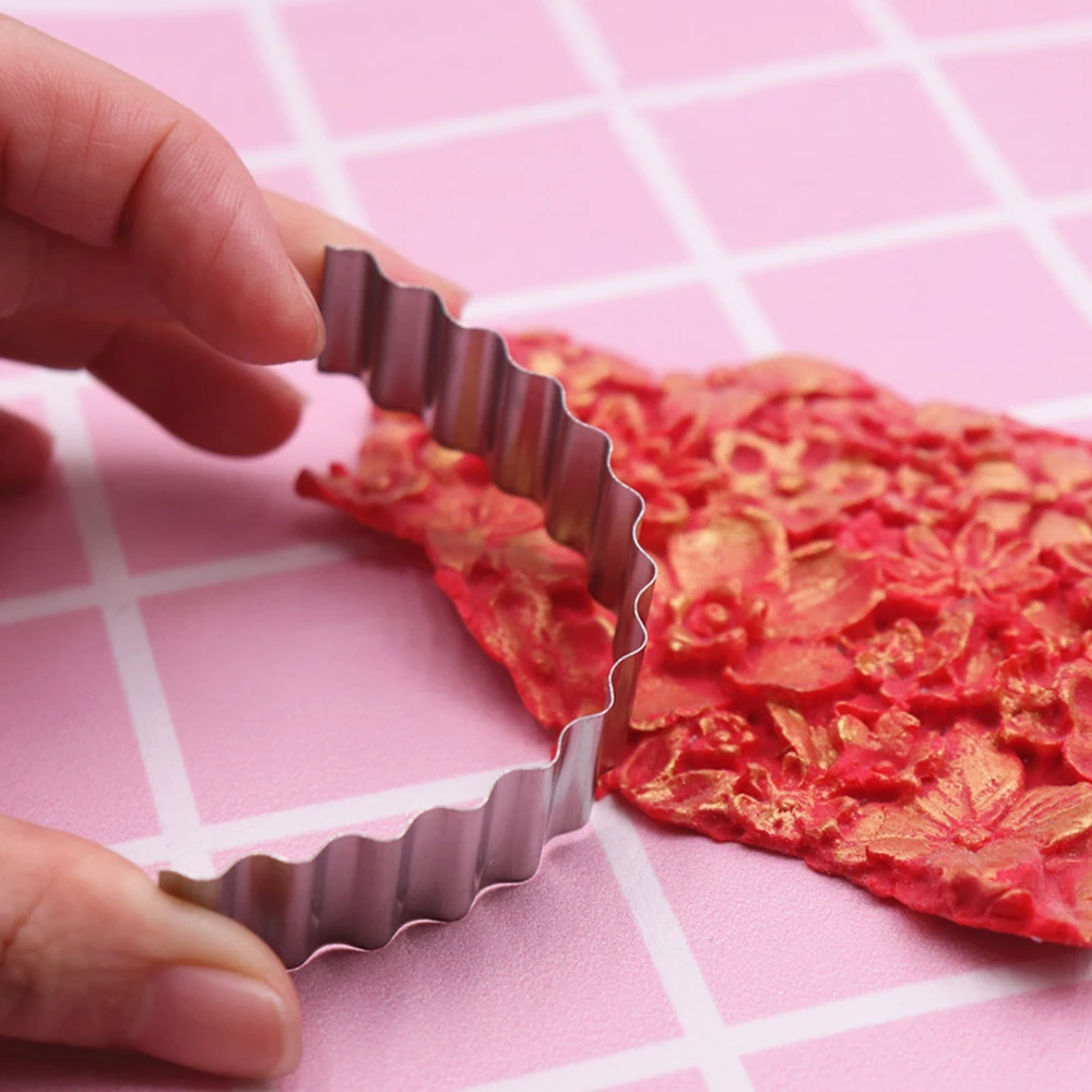 3 шт./компл. 11 см/3 4 дюйма Серебряный резак для глины керамика гибкие волнистые