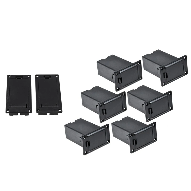 

8 шт. черный чехол для батарейного отсека 9 В Крышка для гитары бас, 1 комплект 2 шт. и 1 набор 6 шт.