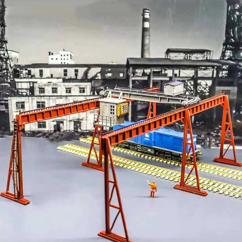 1:87 Ho DIY деревянная железная дорога трек поезд модель козлового крана Locomotive Depot