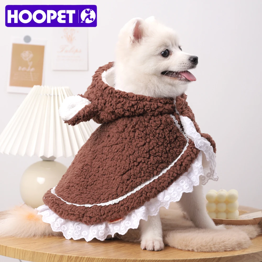 

Плащ для собак HOOPET, из овечьей шерсти, толстый, мягкий, зимний, теплый