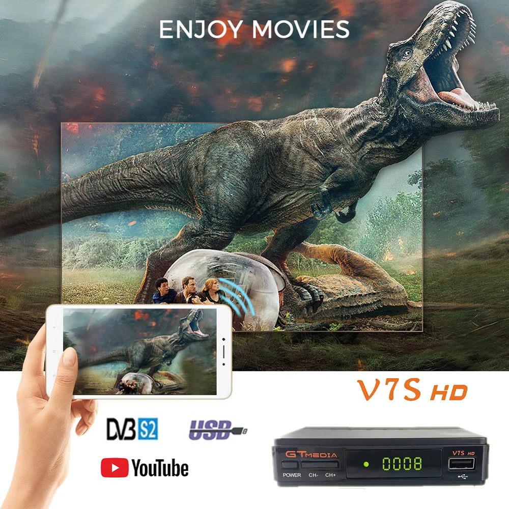 Быстрый один год бесплатная Европейская cccam линия обслуживания + GTmedia V7S HD