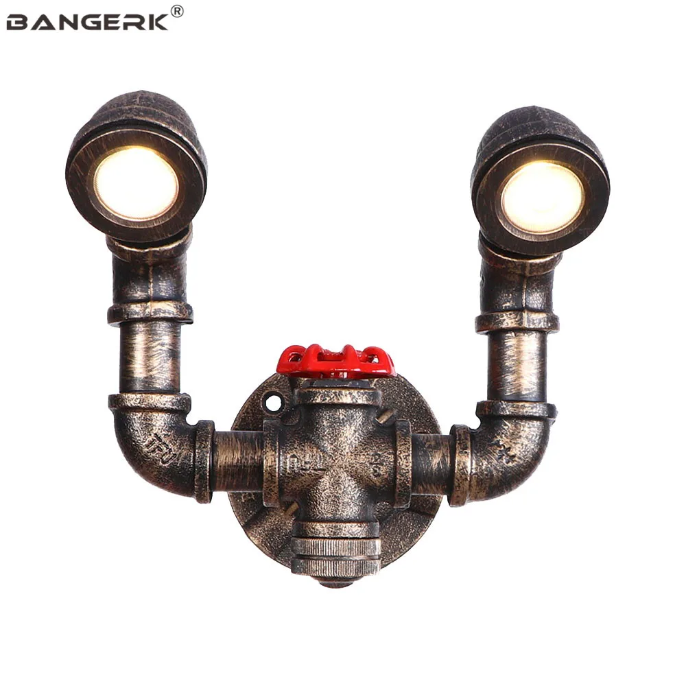 Декоративный Железный настенный светильник в стиле ретро с клапаном потолочный