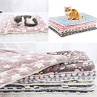 Утолщенная кровать для домашних питомцев, мягкое флисовая подкладка одеяло, кровать для кошек и собак, портативный моющийся ковер, сохраняет тепло, SMLXLXXLXXXL