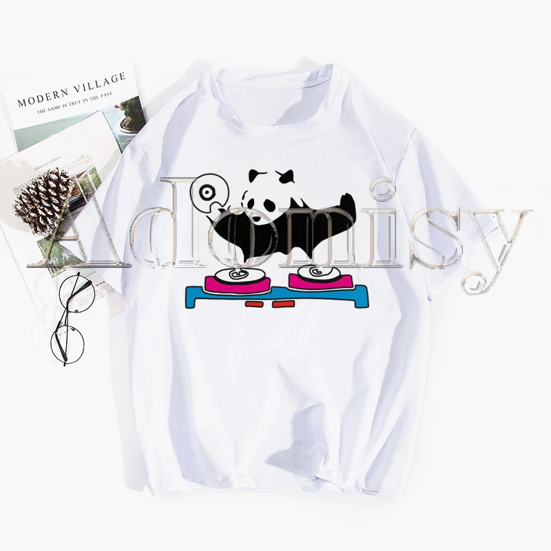 

Panda Funny T-Shirt Men Unisex Anime Cartoon Design Men Tee Shirt Homme Summer Tops Short Sleeve Vintage Style