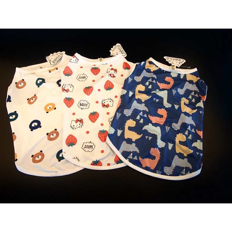 

Big Dog Shirt Striped Dog T-shirt Soft Cotton Vest Sleeveless Dog Clothing Suitable for Golden Retriever Greyhounds