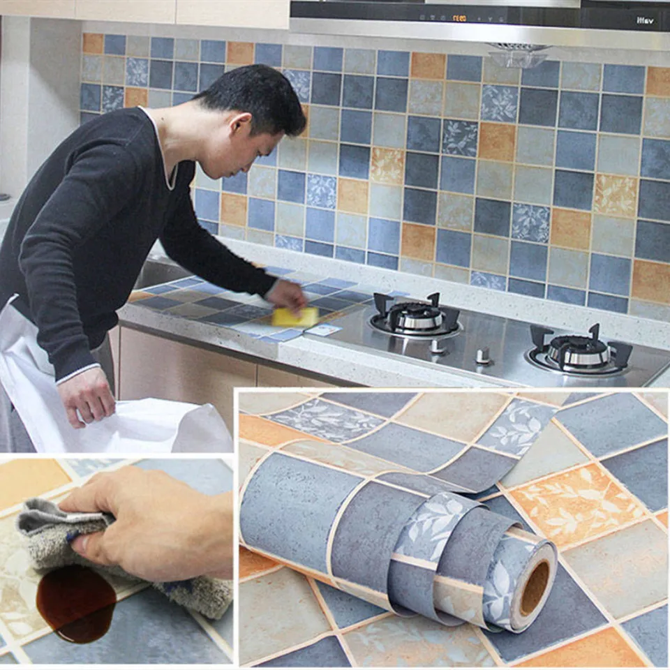 

Настенные Стикеры для ванной из ПВХ, 60 см х 1 м