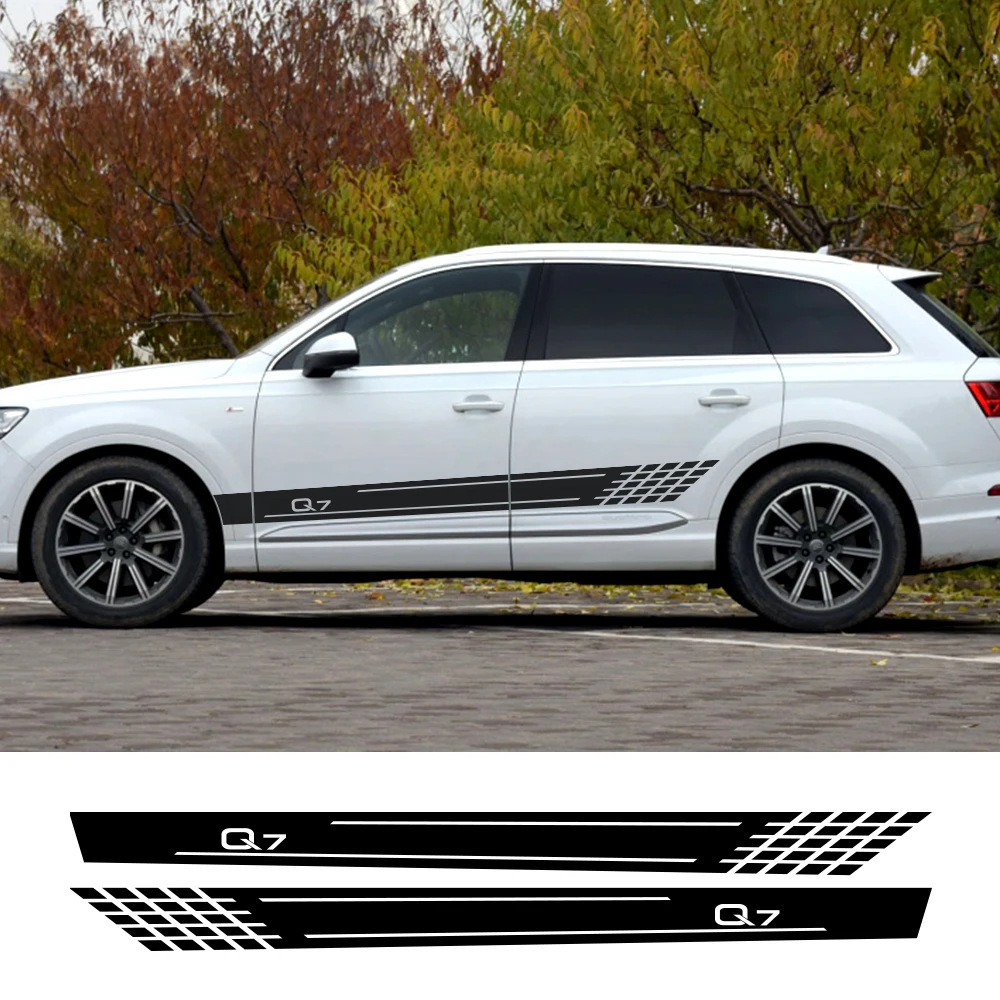 2 шт. для Audi Q7 виниловые наклейки на машину плёнка Авто длинной стороне стильные