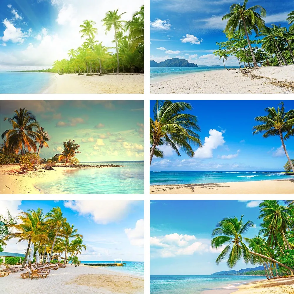 

Avezano фотография фоны лето пляж кокосовое дерево баннер фоны для фотостудии Декор фотосессия фотозона винил
