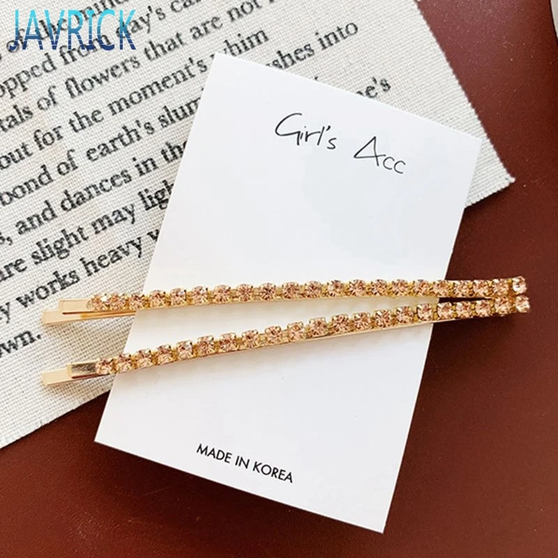 2 шт./пара Для женщин металлическая изогнутая заколки для волос Заколки Цветной