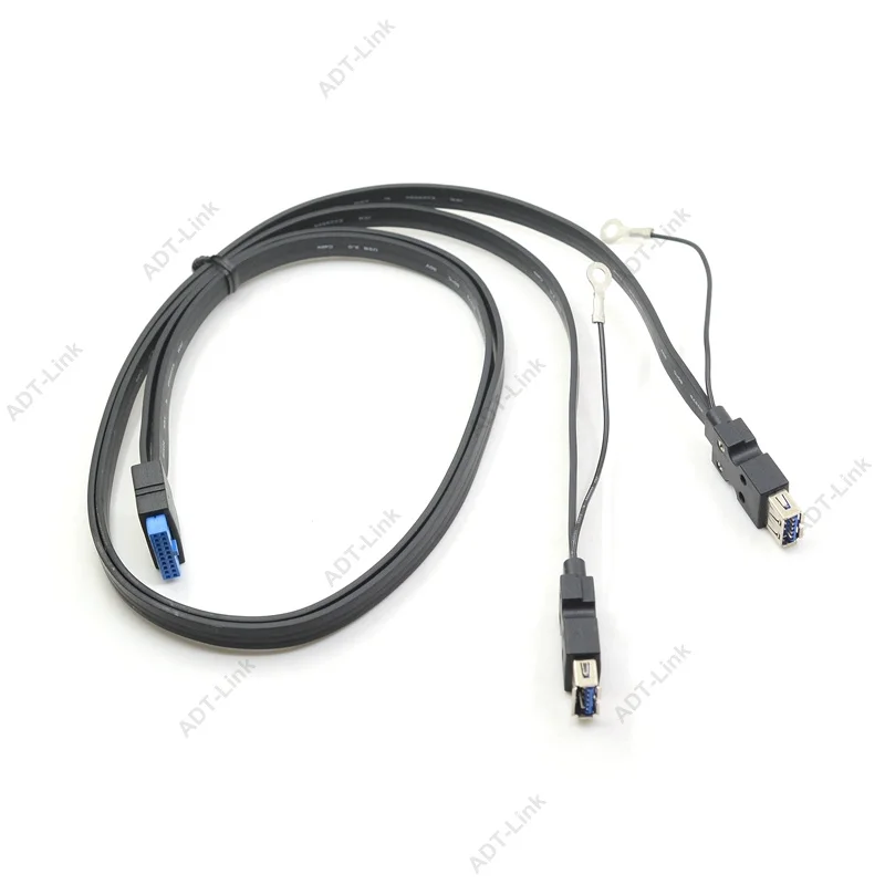 Соединитель USB 3 0 Панельное крепление с двумя портами гнездовой винтовой
