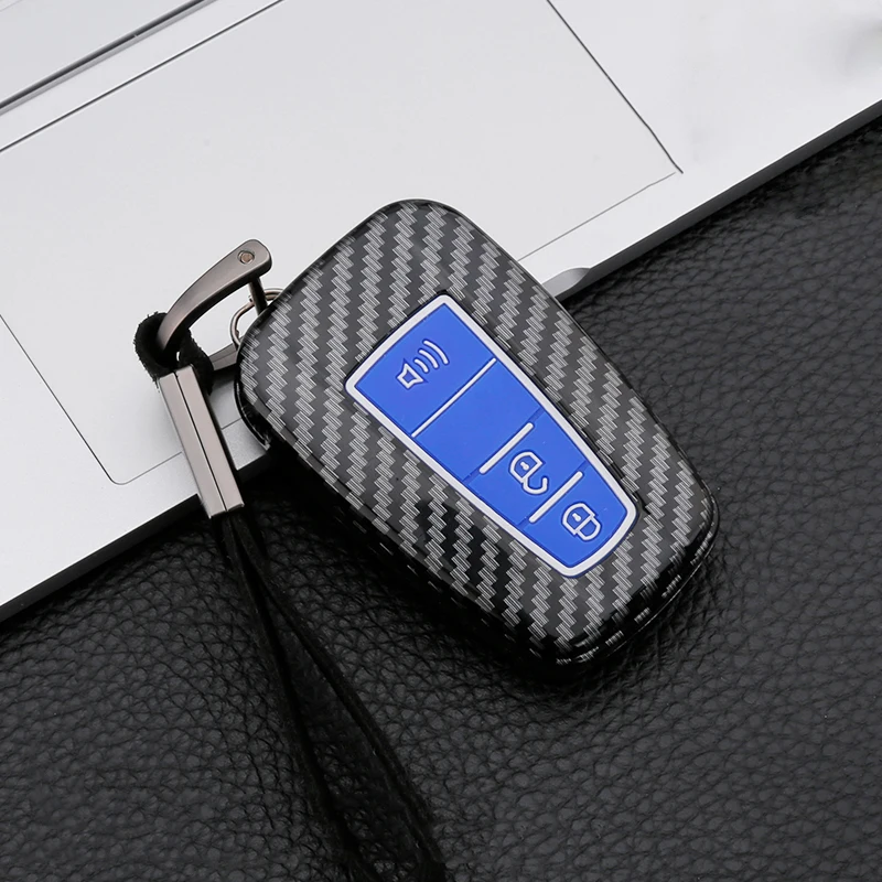 Карбон волокно Стиль силиконовый чехол для ключей в виде ракушки Toyota Prius Camry Corolla