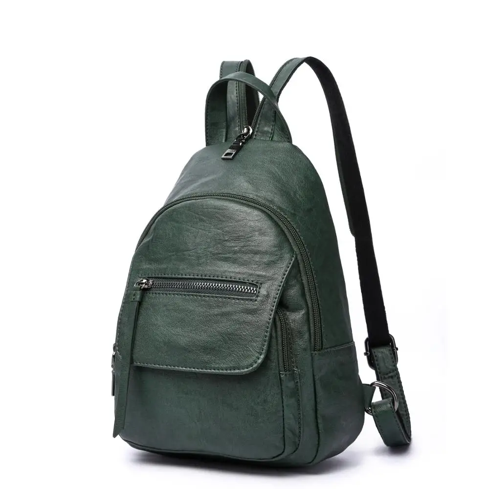 Amelie galanti роскошный кожаный рюкзак женский дорожный мини рюкзак Mochilas Школьные сумки женская сумка на плечо модный - Цвет: T.green