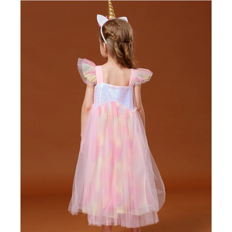 3 шт. платье для девочек с радужным единорогом Bebe Розовая лошадь одежда Хэллоуина