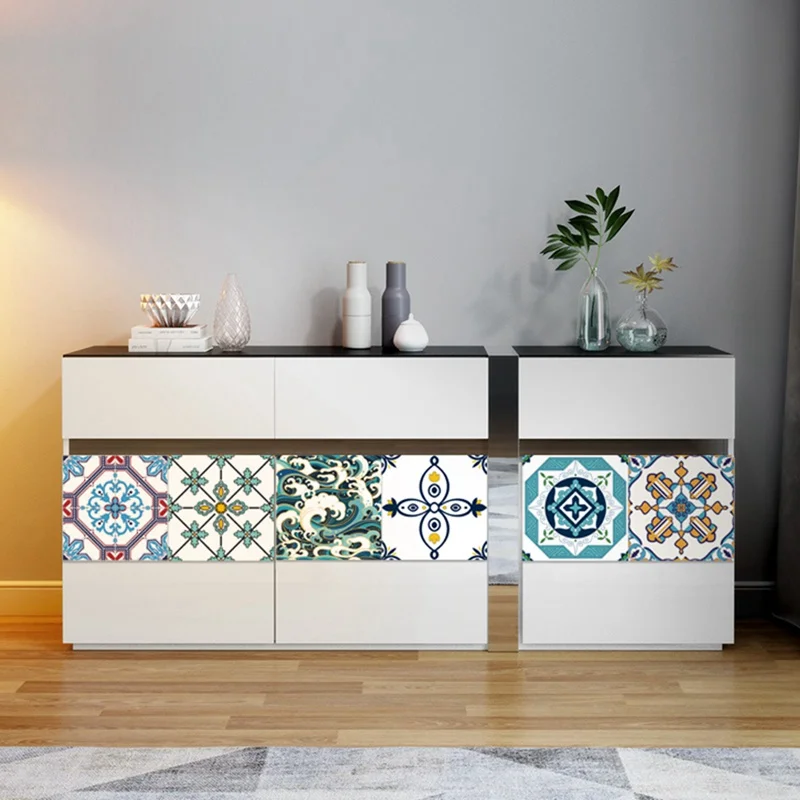 5 шт. Нескользящие 3D наклейки в богемном стиле настенные для ванной комнаты