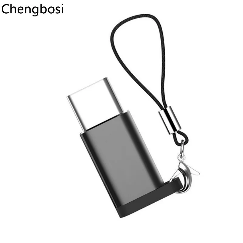 Алюминиевый сплав Micro USB-Type C адаптер конвертер Разъем для телефона планшета с шнурком аксессуары для телефонов для Xiaomi