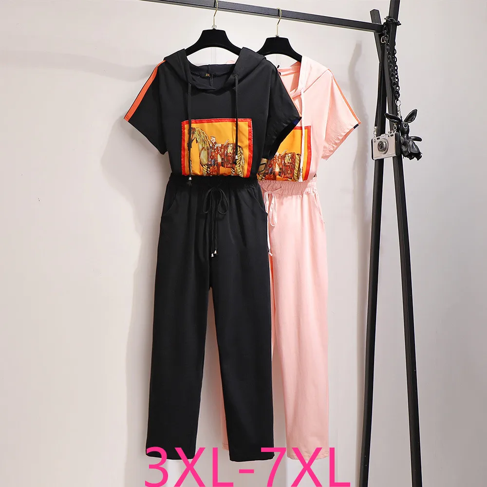 2021 летнее платье размера плюс Спортивная одежда для женщин Свободные