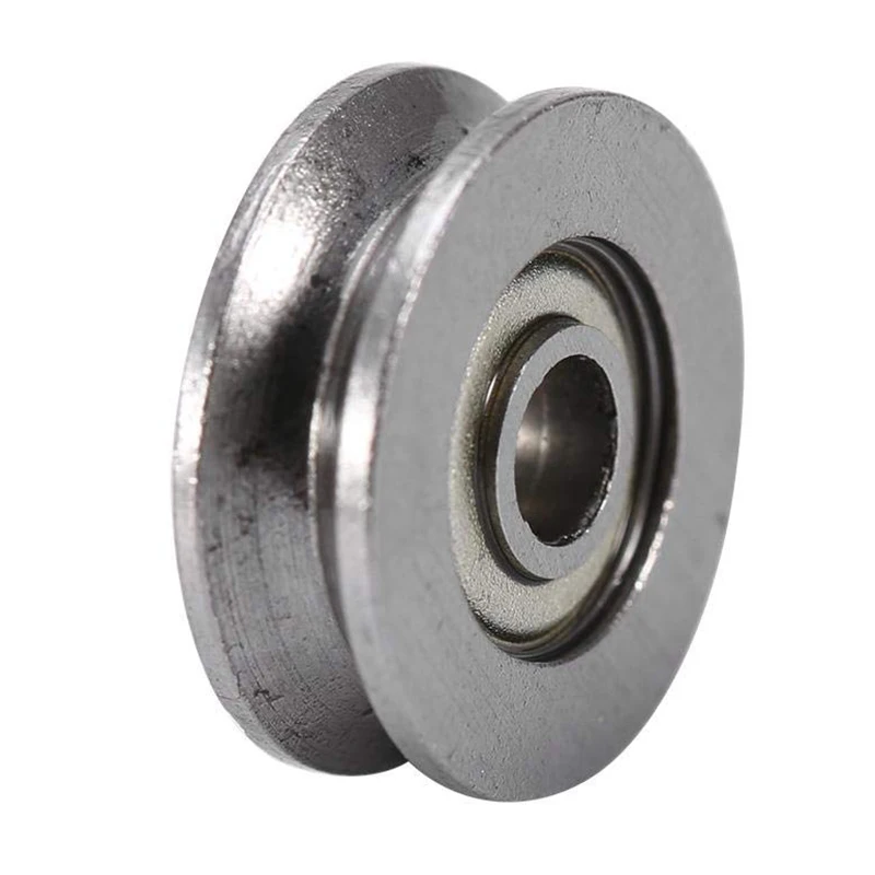 

20Pcs V Groove Bearing 3X12X4mm Carbon Steel Durable V Groove Ball Bearing Pulley for Rail Track Linear Motion Systems
