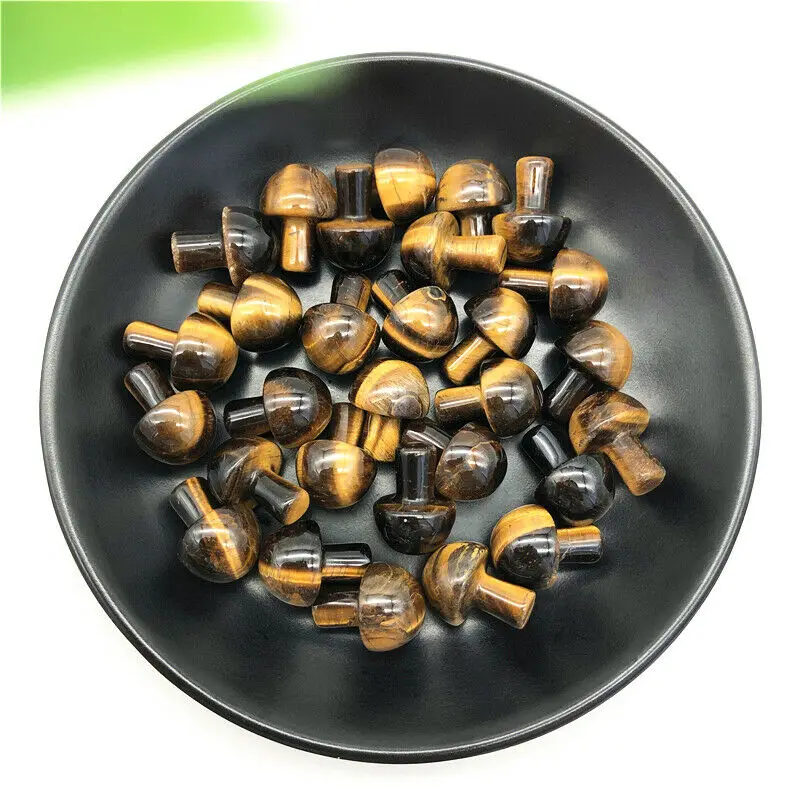 

1 шт. натуральный камень тигровый глаз гриб кварцевый кристалл ручной полированный Исцеление Декор натуральные камни и минералы