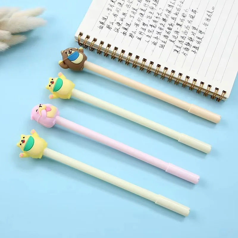 3 шт./лот гелевая ручка в виде животного с силиконовой головкой панда кошка