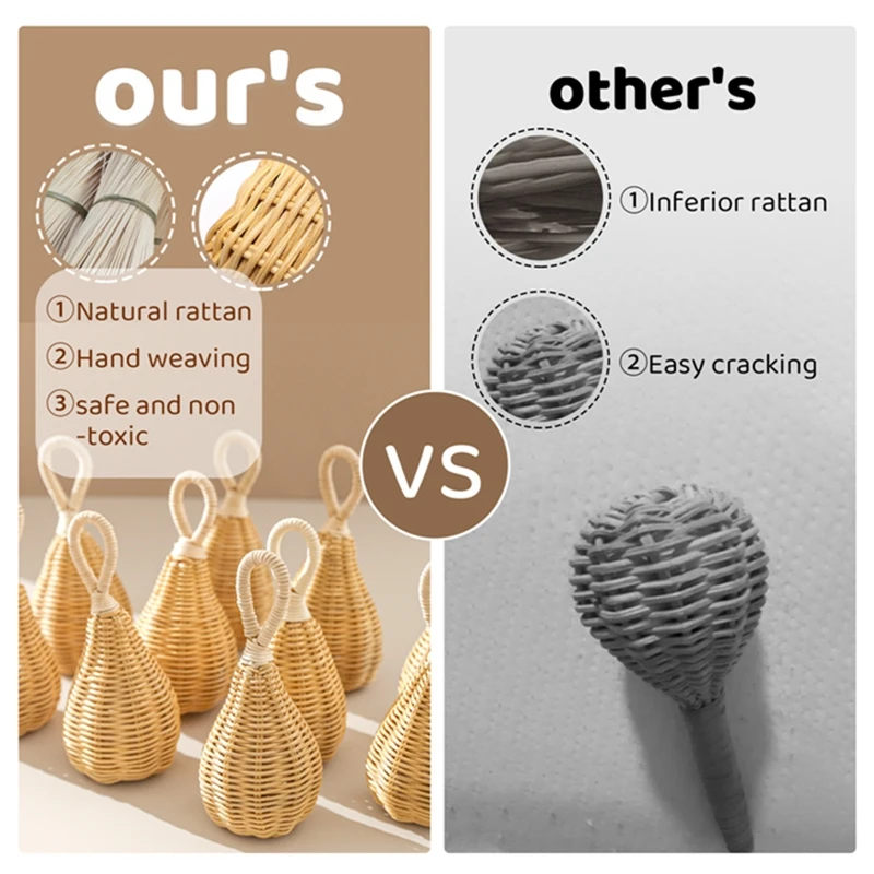 Погремушка детская из ротанга 1 шт. без бисфенола А |