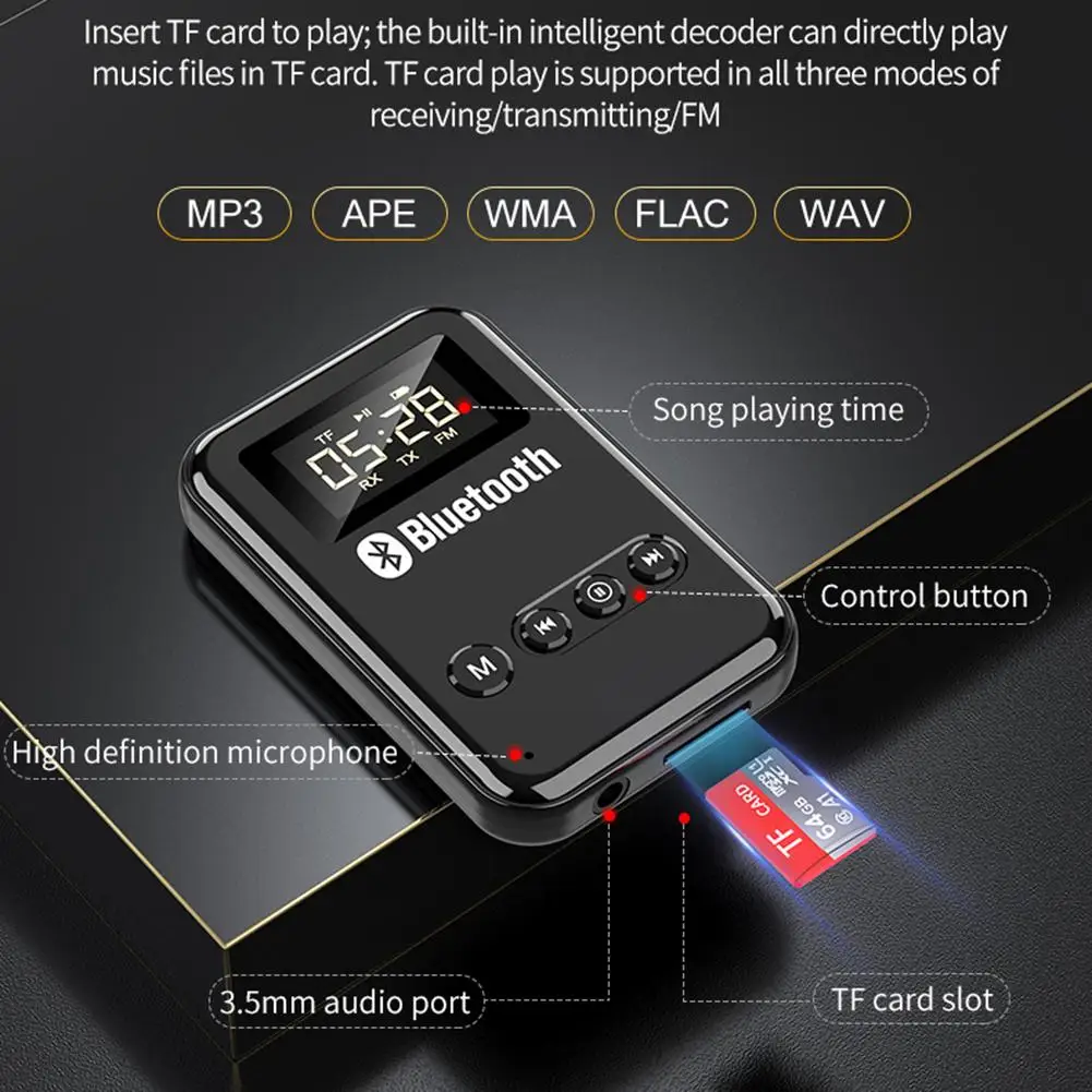 

Bluetooth Receiver 5.0 Transmitter 3.5mm Jack Wireless Adapter HIFI Stereo Music For TV Car Bluetooth 5.0 3.5 Audio Receiver