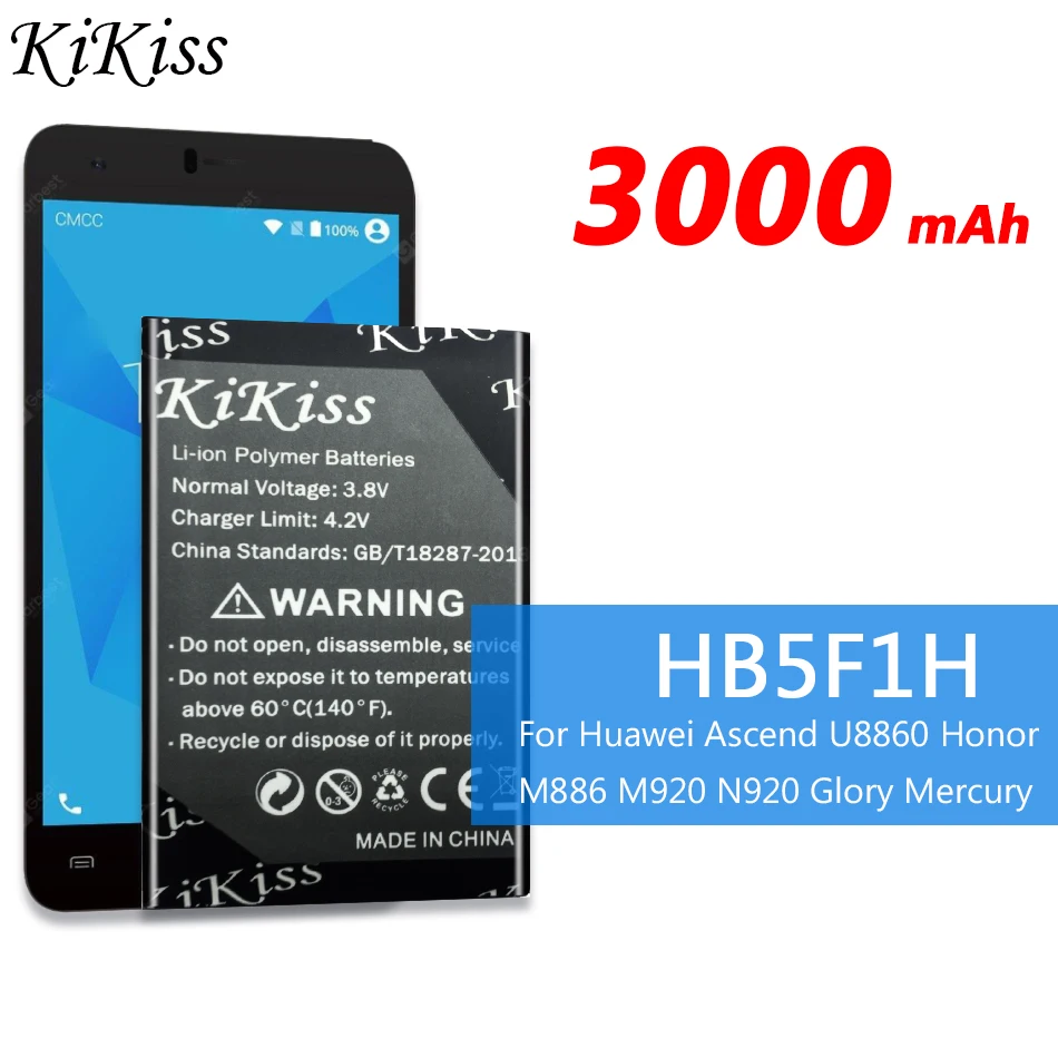 Мощный аккумулятор 3000 мАч HB5F1H для huawei Honor U8860 M886 C8860E E8660 M920 Glory Mercury крикет телефон +