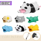 Милый протектор кабеля в виде животных для Iphone, Android, медведь, собака, аниме, забавный держатель для кабеля