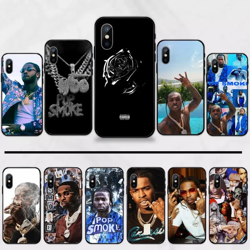 Чехол для телефона Pop Smoke merican rapper singer iPhone 11 12 pro XS MAX 8 7 6 6S Plus X 5S SE 2020 XR|Бамперы| |