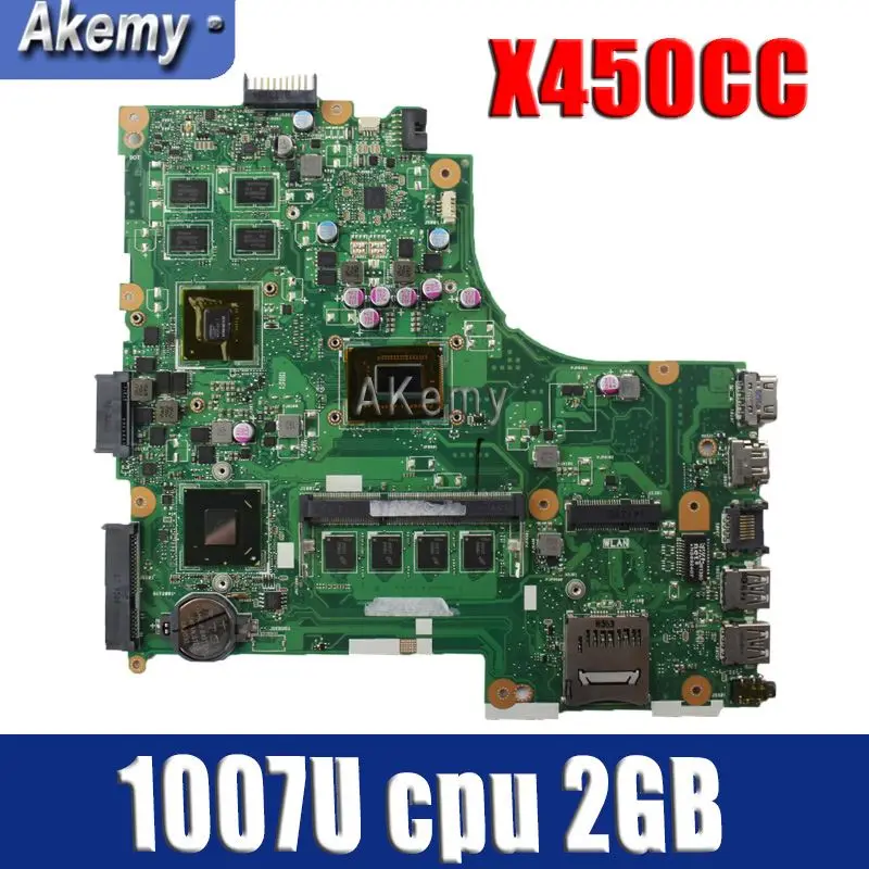 Материнская плата Amazoon для For Asus X450CC X450CA с процессором 1007U 2 Гб памяти | Компьютеры и