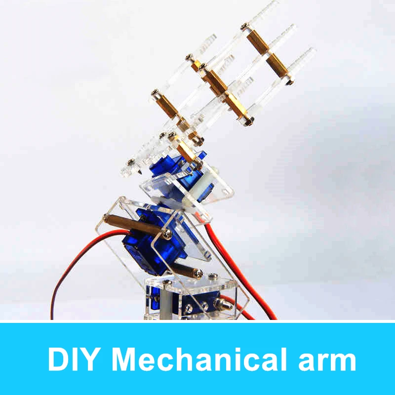 DIY Обучающий набор 4 DOF 3D вращающаяся рука робота коготь механическая RC игрушки |