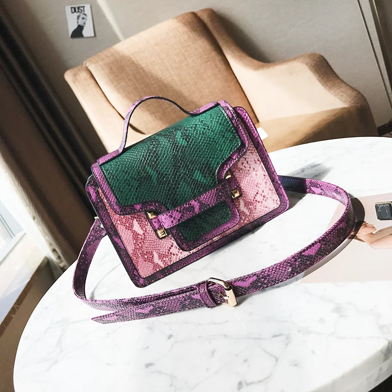 Сумки через плечо для женщин 2020 модные женские сумки со змеиным узором