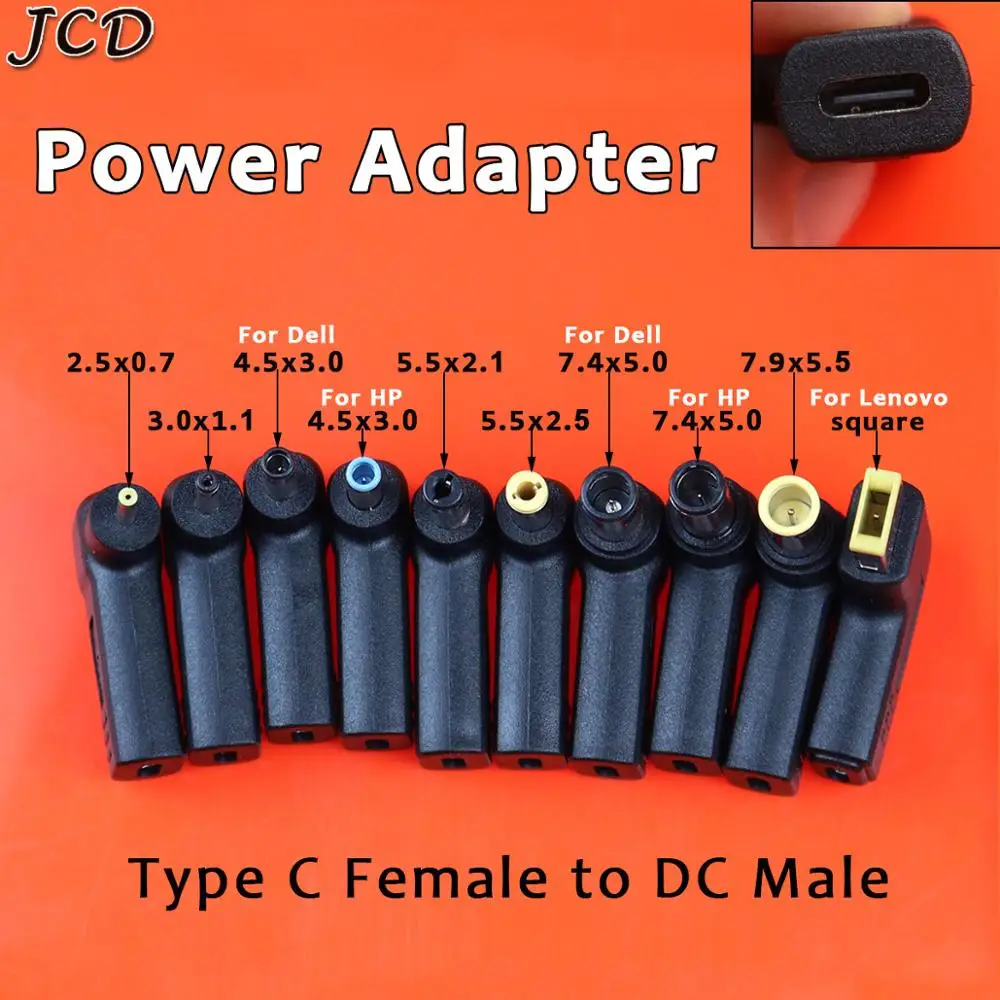 Переходник JCD USB Type C Мама на 5 5x2 4 5*3 0 7 4*5 9*5 мм папа для ноутбука разъем постоянного